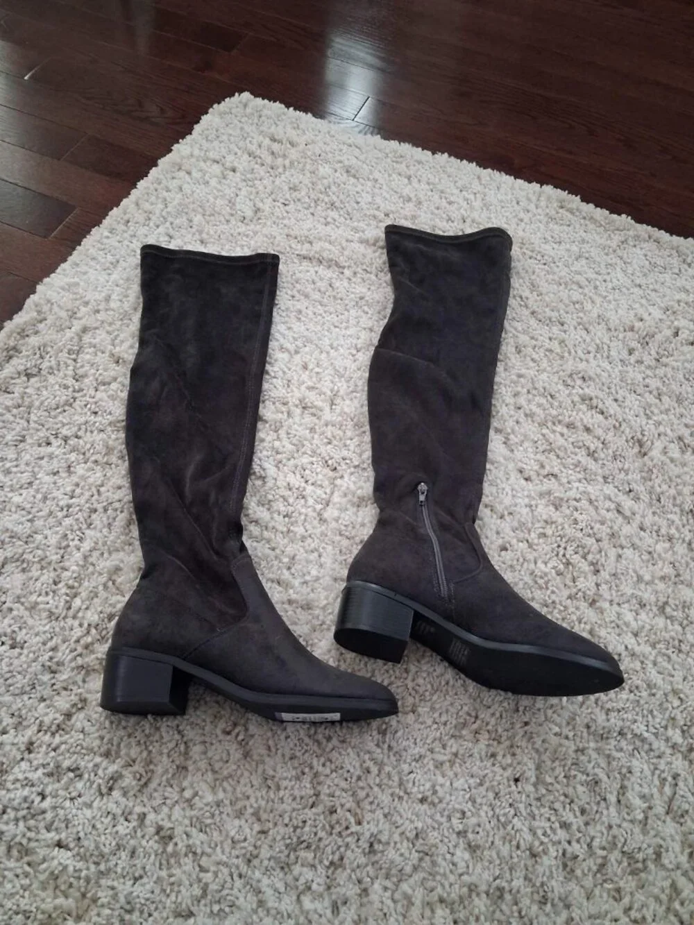 NY&Co Rana Tall Boots – Charcoal Gray Faux Suede – Size 6.5 (BNWT)